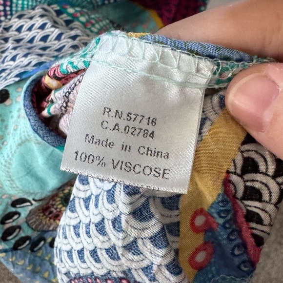 Papillon Mandala pattern multi color midi dress Size XL - Picture 5 of 5